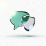 Holo-Icon: Nachrichtensymbol mit Vertrauens-Element