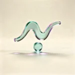 Holografisches Glas-Icon: sanfte Signalwellen als Zeichen für frühe Hinweise (mint/teal, soft glow).