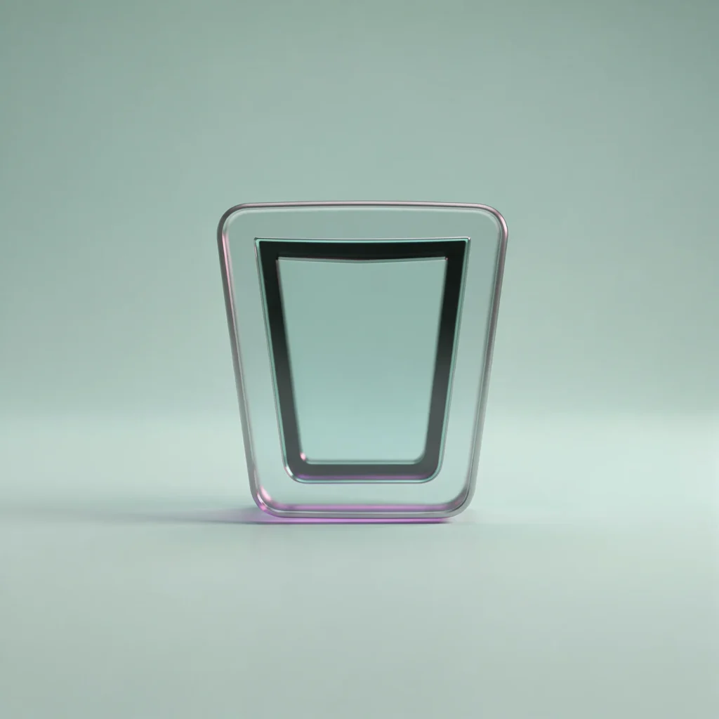 Minimalistisches 3D Holo-Icon: one clearly defined translucent boundary with a stronger outer perimeter, minimal, lightly frosted, mint/teal dominant. The icon should suggest clear limits against harmful behavior without looking punitive or aggressive. Accessibility variant as above.