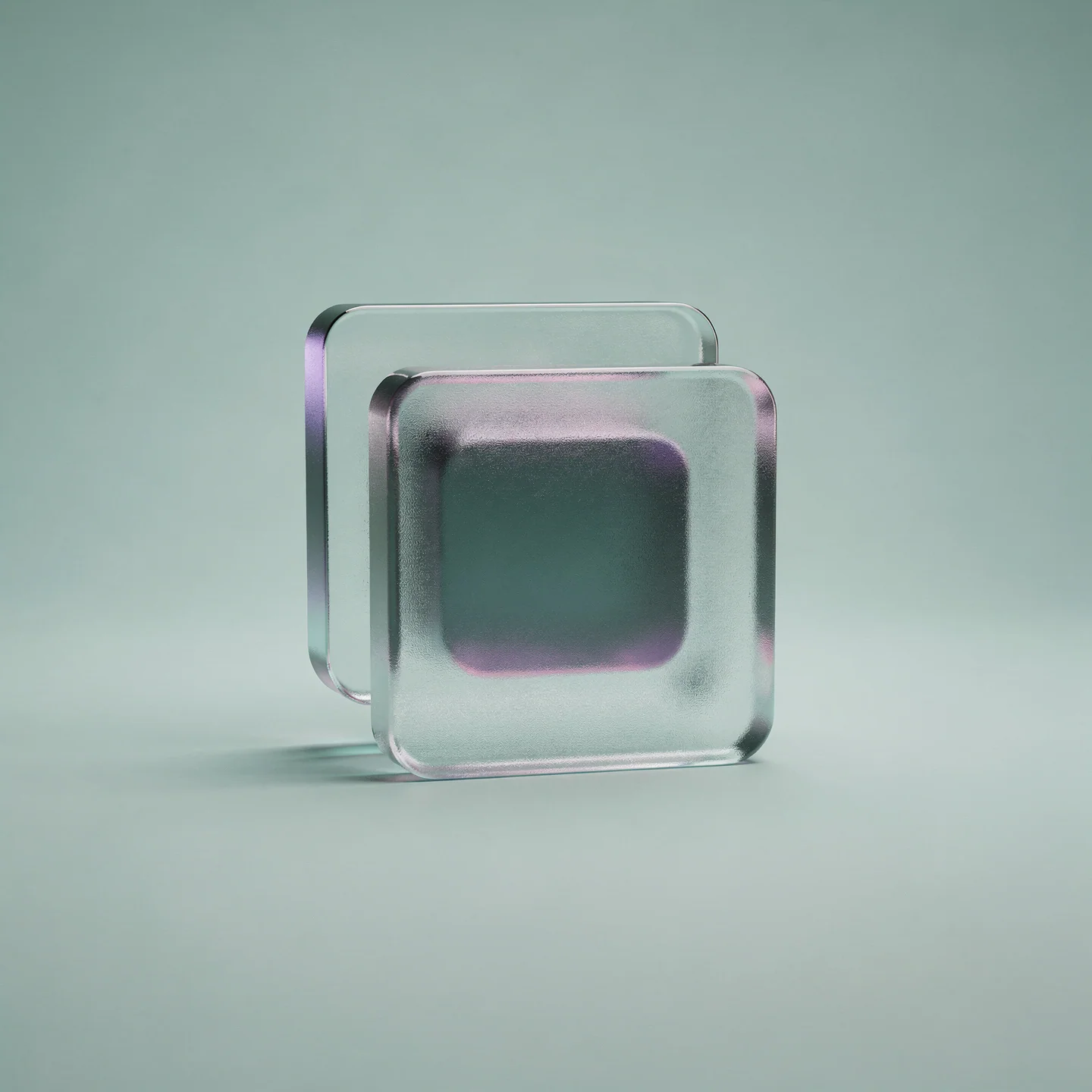 Holo-Icon: Gestaffelte Glas-Ebenen als Symbol für Vertiefung.
