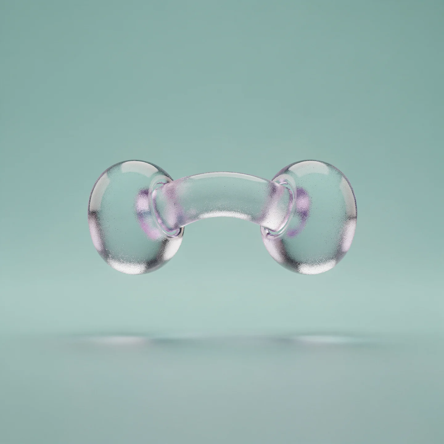 Holo-Icon: Zwei verbundene Glas-Kerne als Symbol für echte Verbindung.