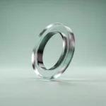 Holo-Icon: Schutzring mit offenem Innenraum als Symbol für Datenschutz als Vertrauensrahmen.