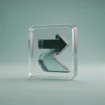 Holo-Icon: Klarer Wegmarker in offenem Rahmen als Symbol für den passenden Kontaktweg.