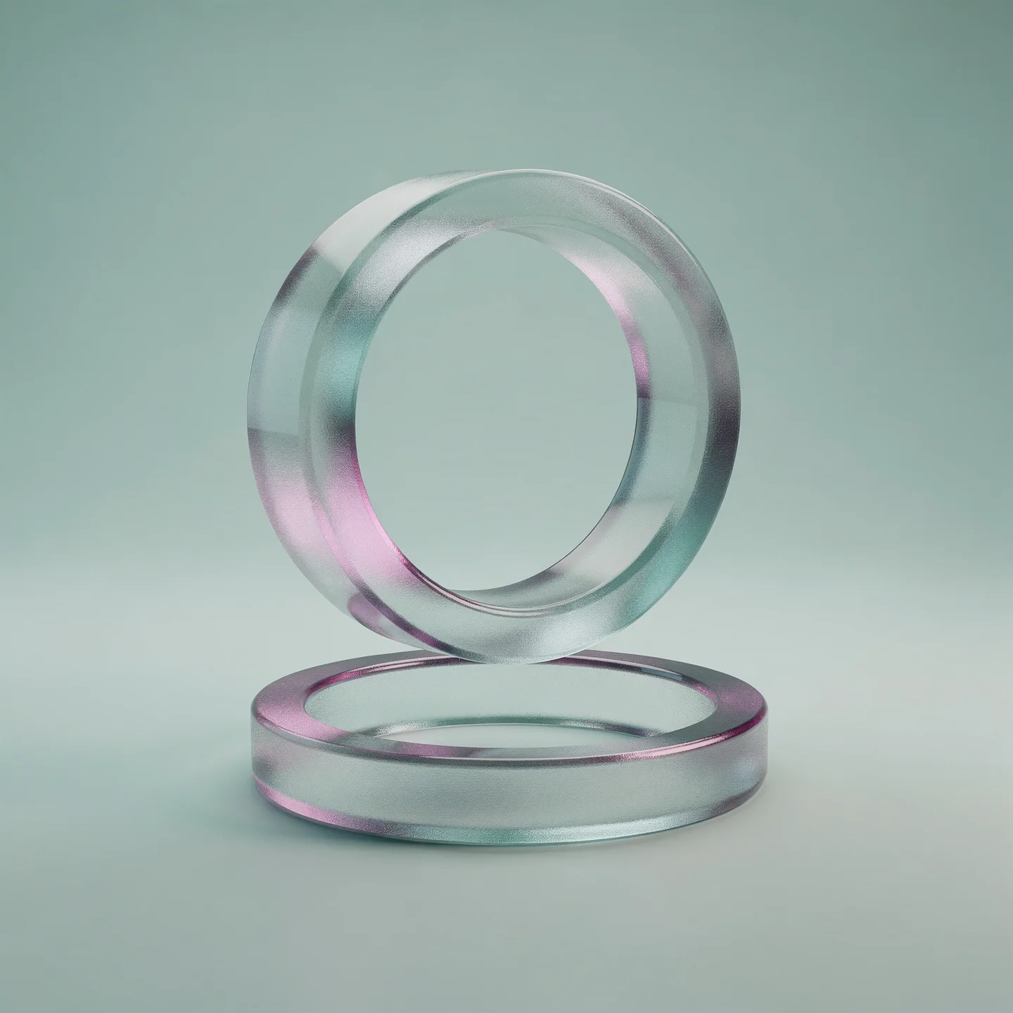 Holo-Icon: Tragender Glas-Kreis über Sockel als Symbol für Sozialplätze.