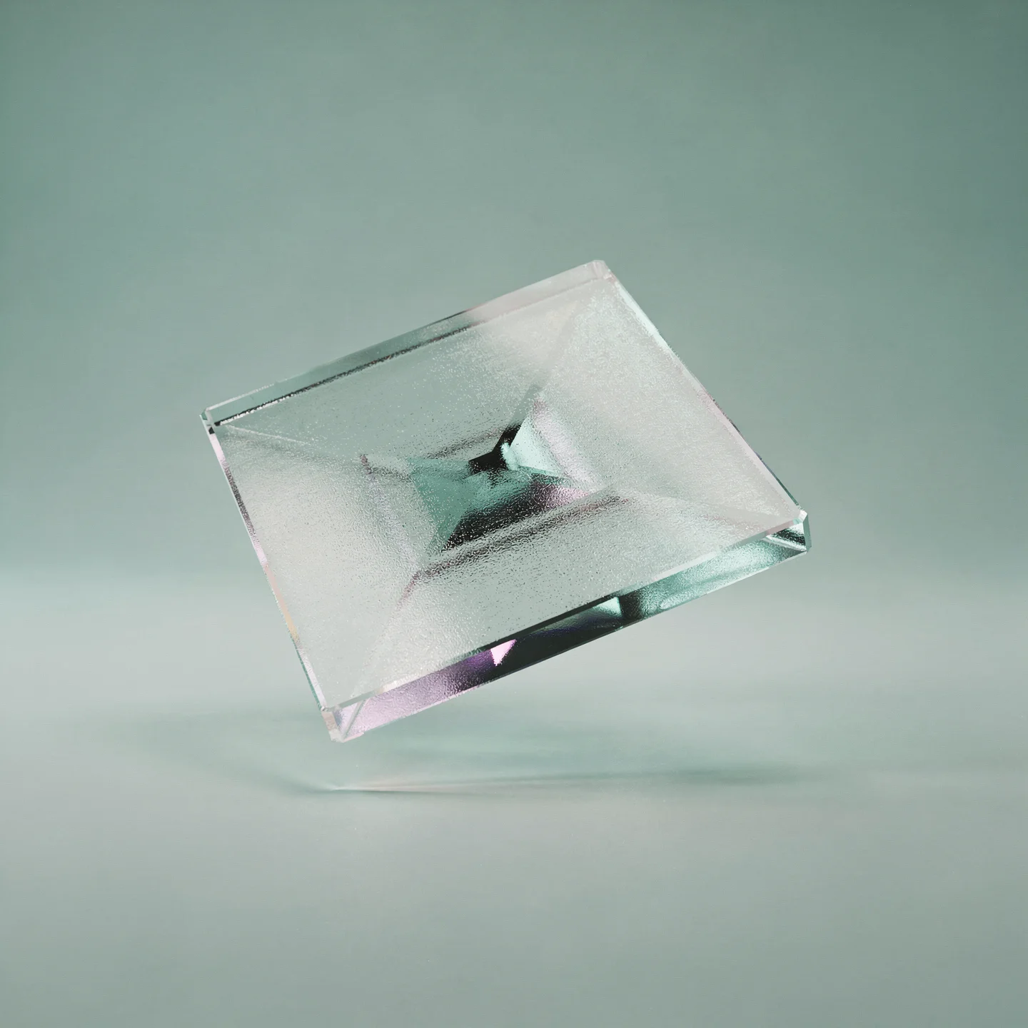 Holo-Icon: Offene Glas-Ebene als Symbol für ehrliche Kommunikation.
