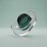 Holo-Icon:Verschlossener Glas-Kern als Symbol für Anderssein ohne Druck.