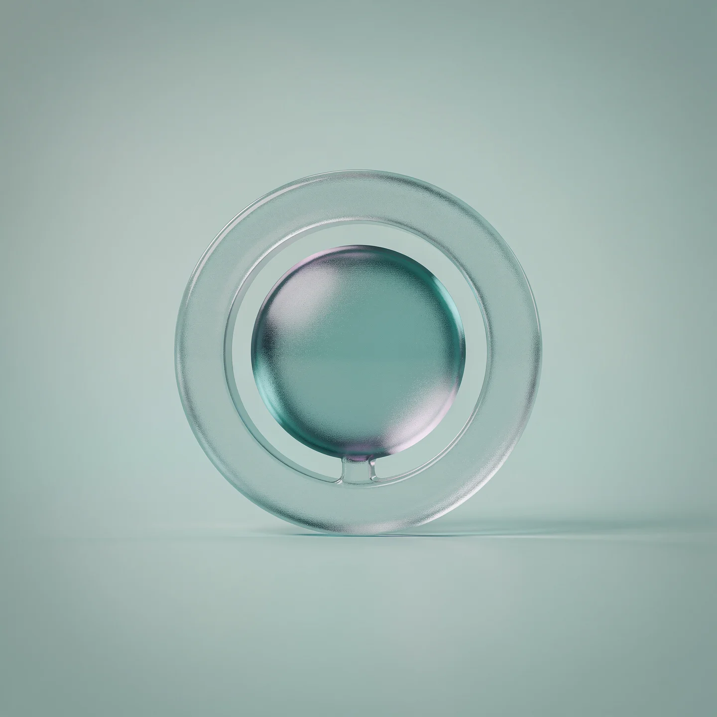 Holo-Icon: Glas-Kern mit Ring als Symbol fpr Anbieter, Partner oder Leitung.