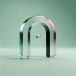 Holo-Icon: Offener Glas-Bogen als Symbol fuer Einstieg und Mitmachen.