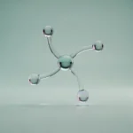 Holo-Icon: Glas-Kmnotenstruktur als Symbol für Projekte.