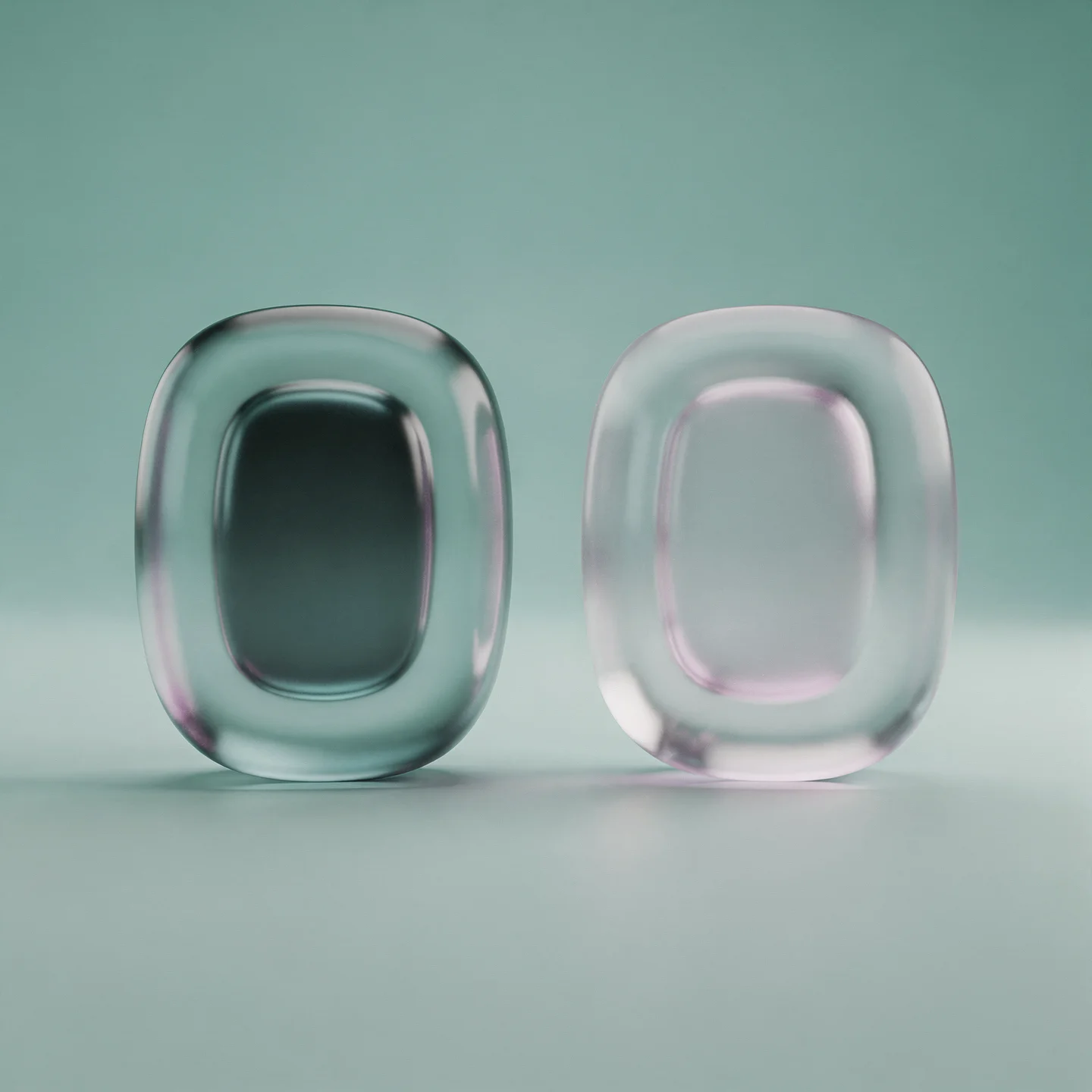 Holo-Icon: Getrennte Glas-Formen als Symbol für Ausschluss