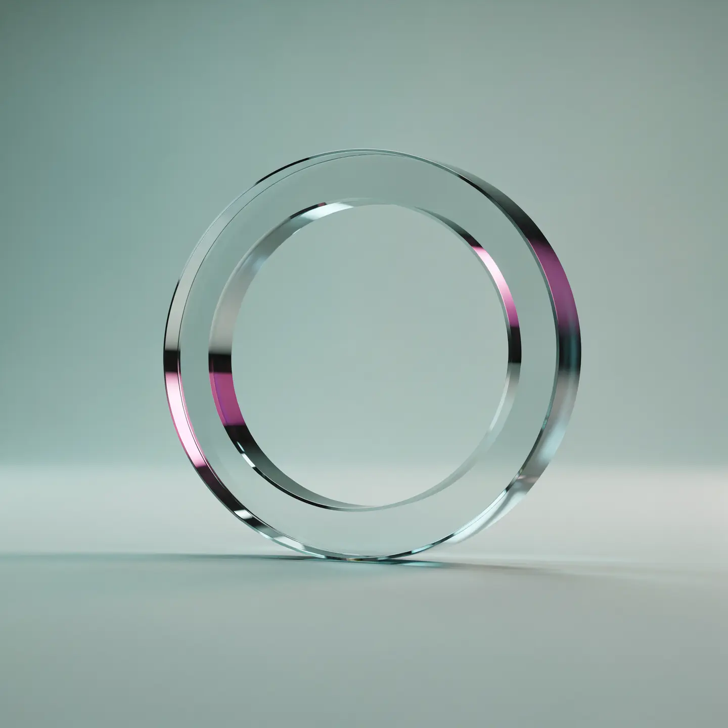 Holo-Icon: Klarer Glas-Ring als Symbol für Grenzen.