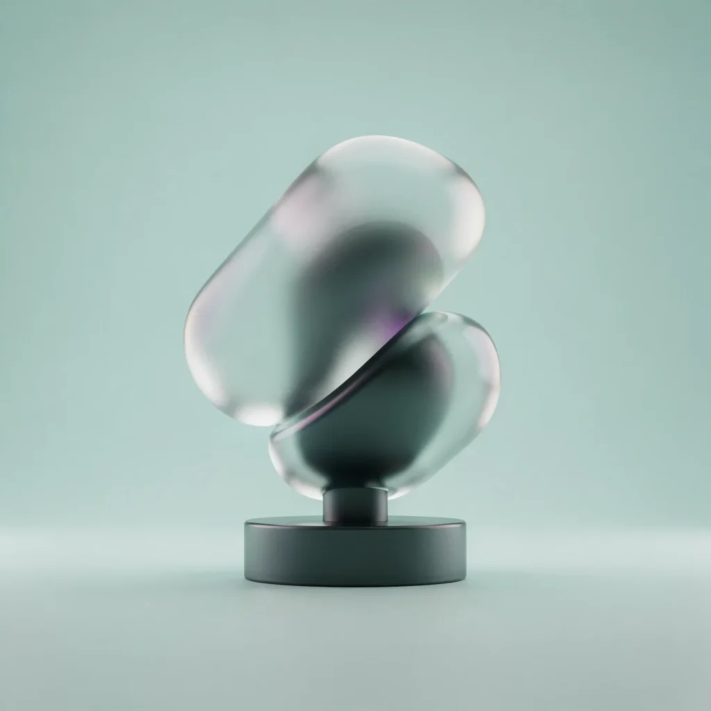 Holo-Icon: Tragender Glas-Kern als Symbol für Host-Kontexte.,