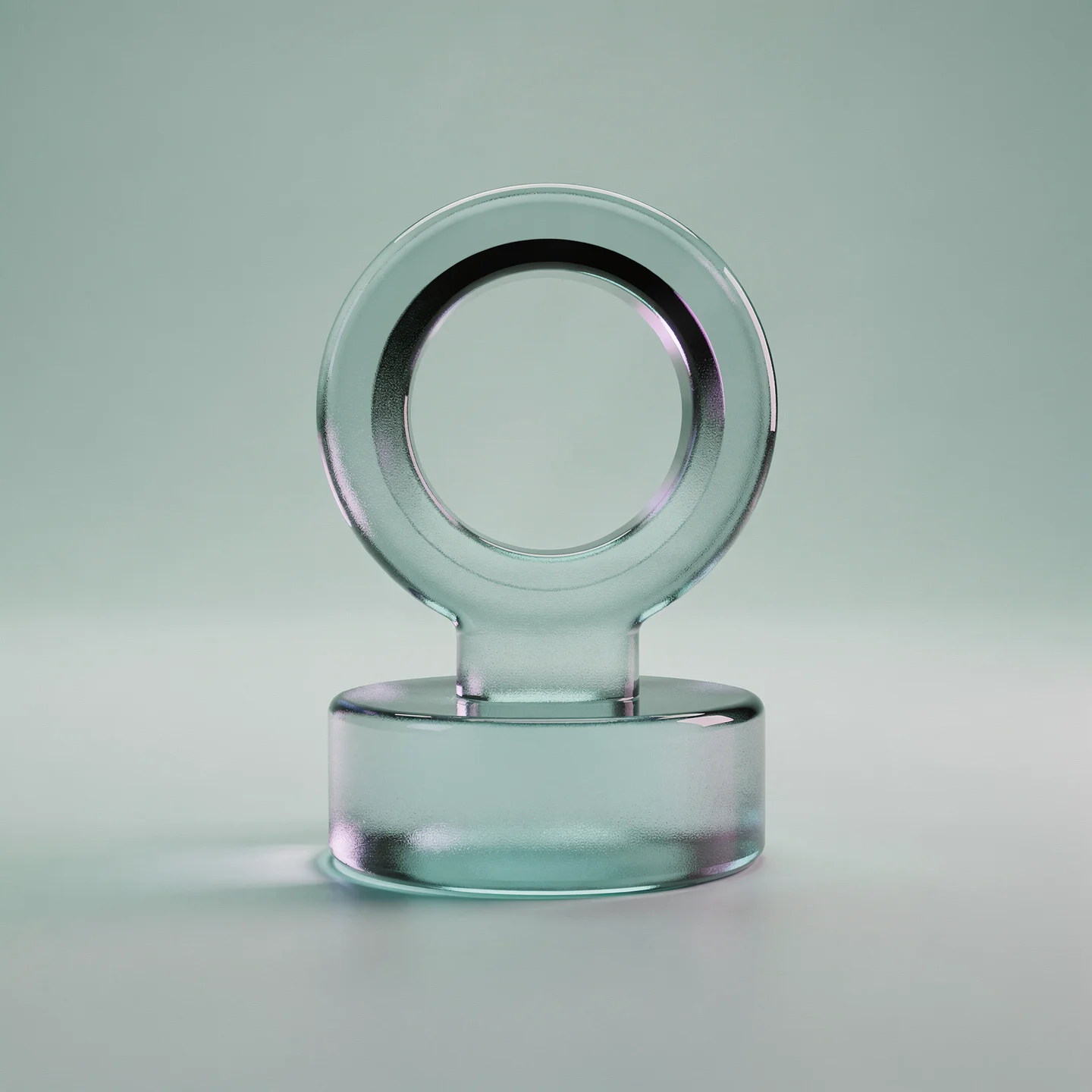 Holo-Icon: Tragender Sockel mit offenem Ring als Symbol für Sozialplätze.