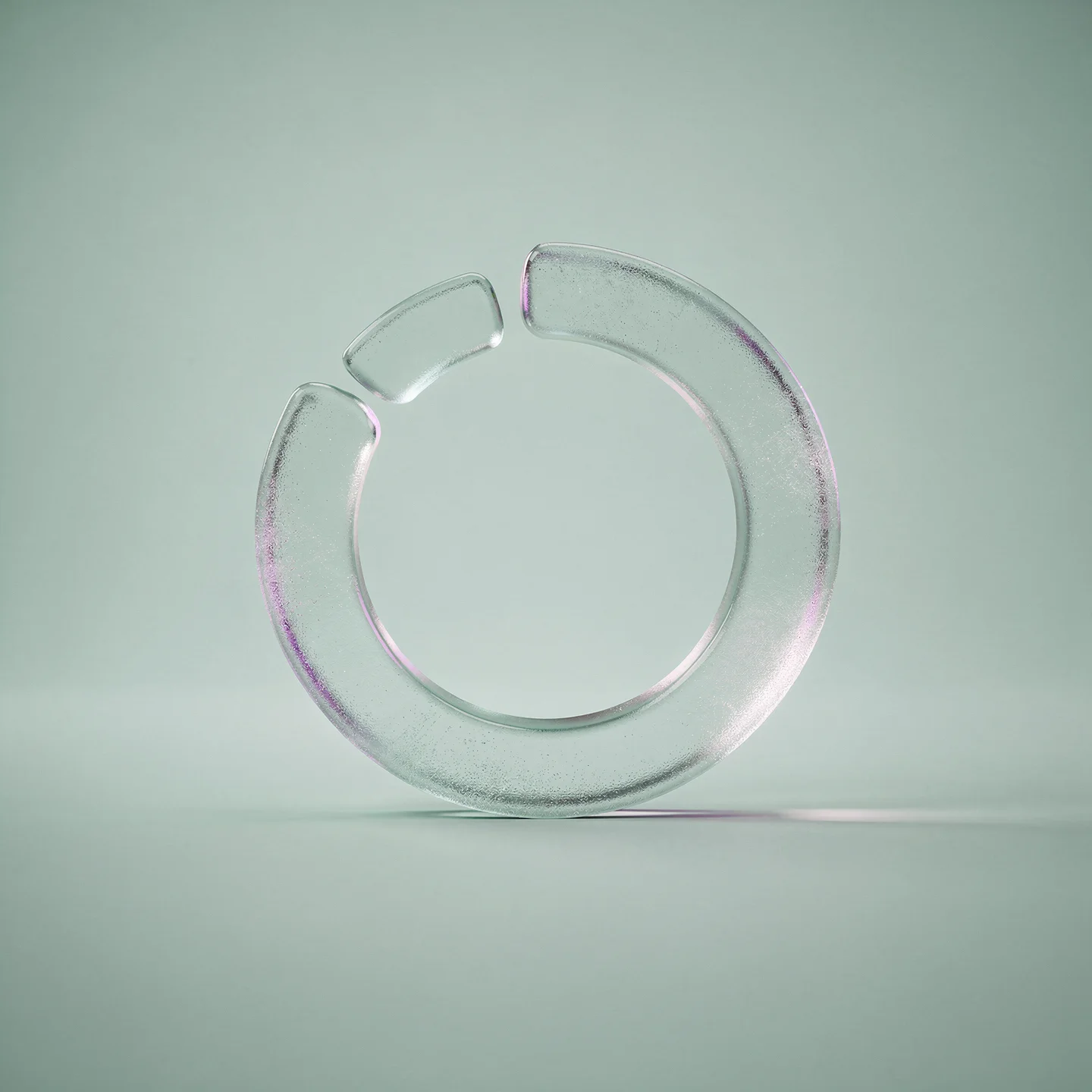 Holo-Icon: Teilweise geformter Ring als Symbol für ehrlichen Status im Aufbau.