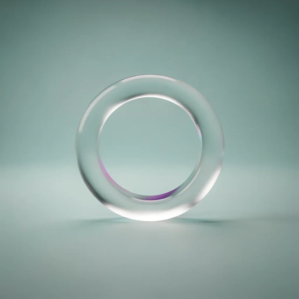 Holo-Icon: Klarer Ring mit viel Leerraum als Symbol für Klarheit vor Vollständigkeit.